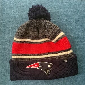 47 Brand Patriots Striped Knit Beanie-See Photos